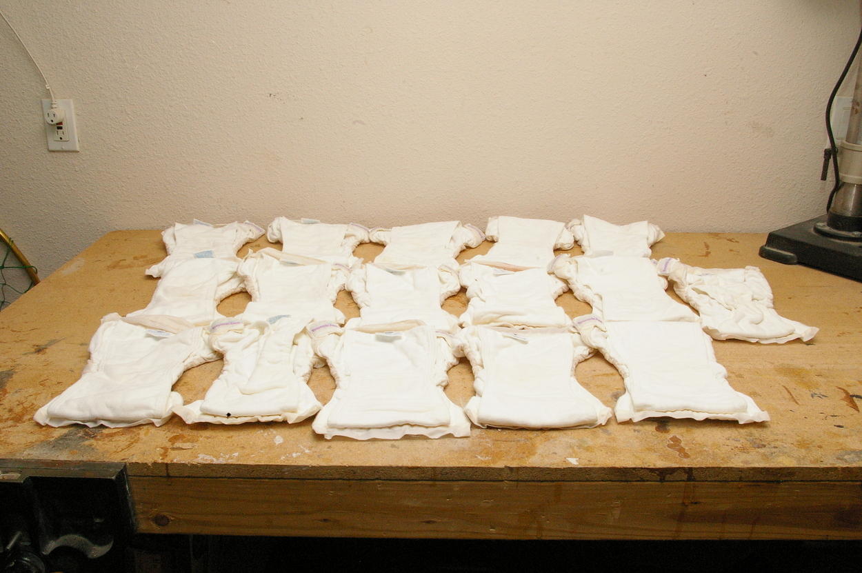 Bumpkins cloth diapers
16 small sized
Inside view
$80