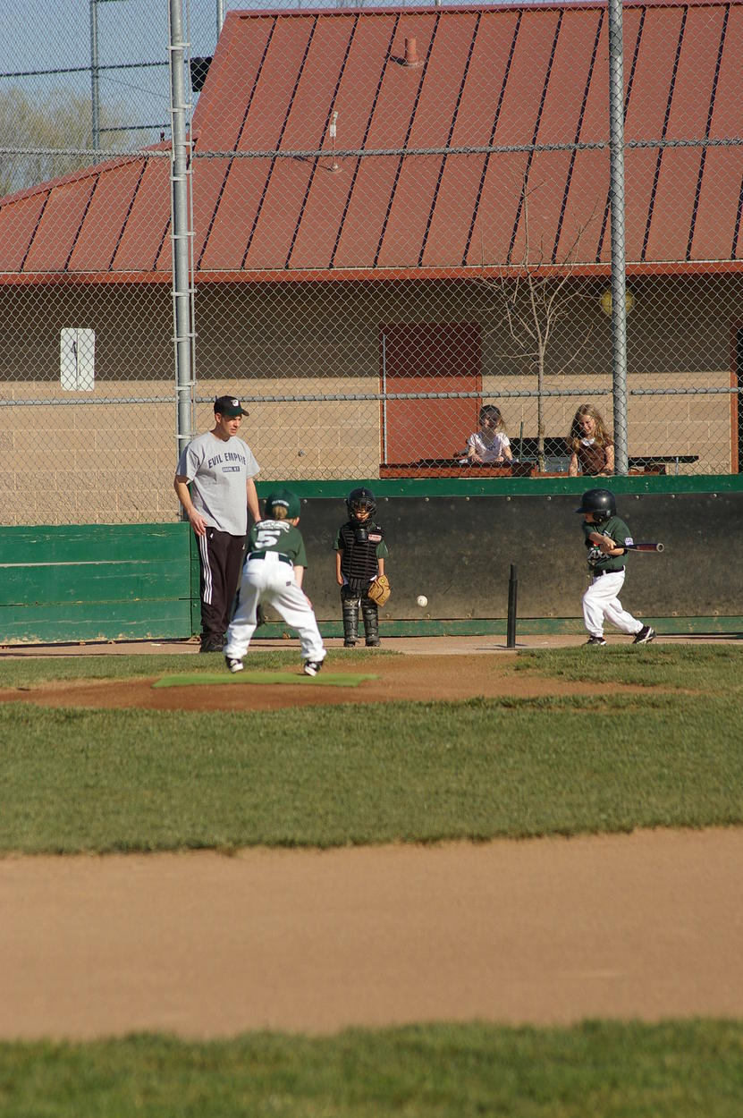1st inning as pitcher - in ready position just after ball is hit
