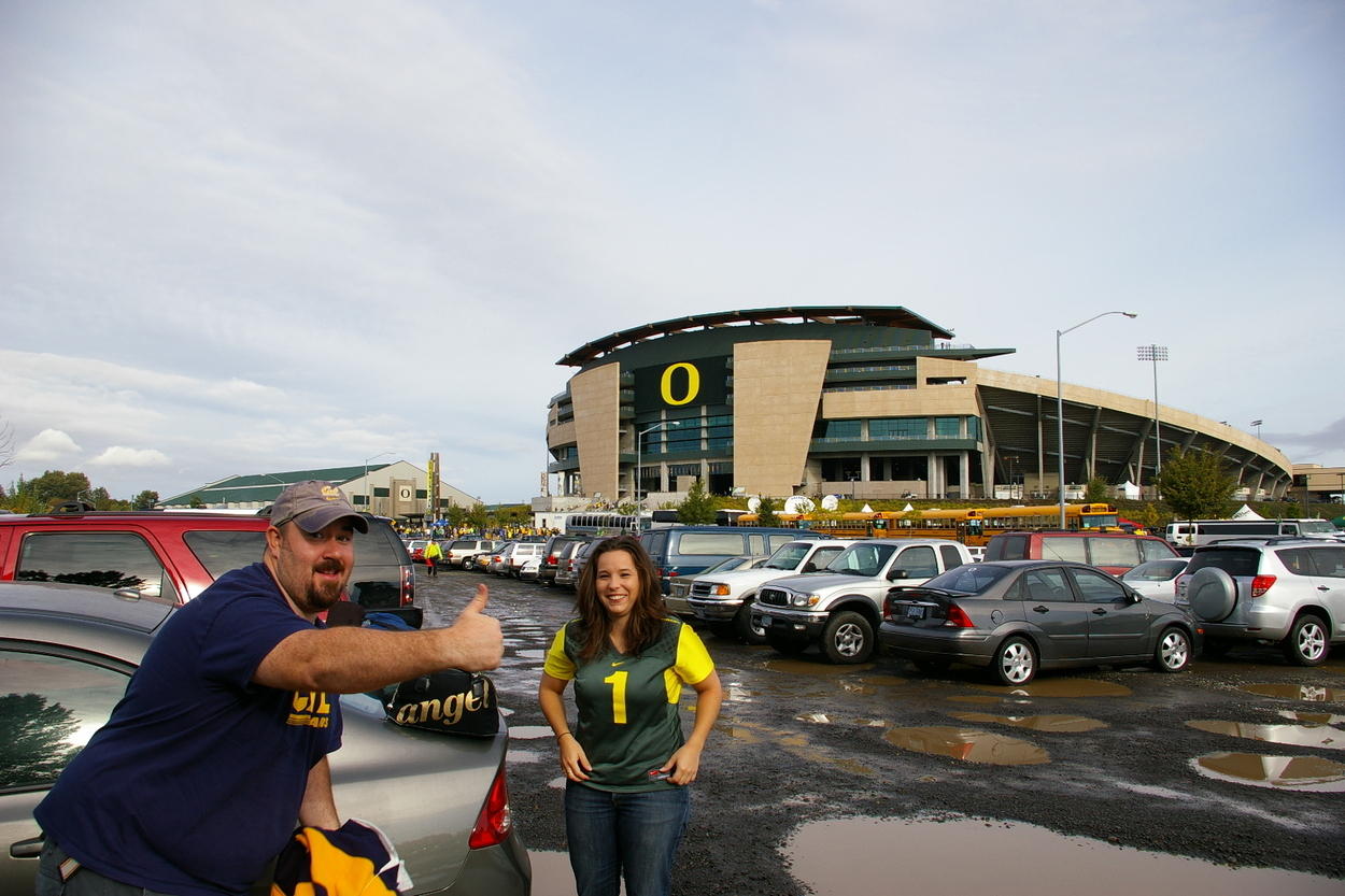 stadium from lot