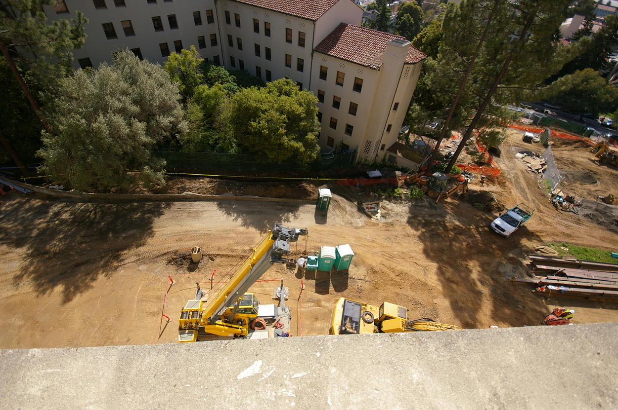 Construction from the Southwest corner of the stadium looking towards the I-House