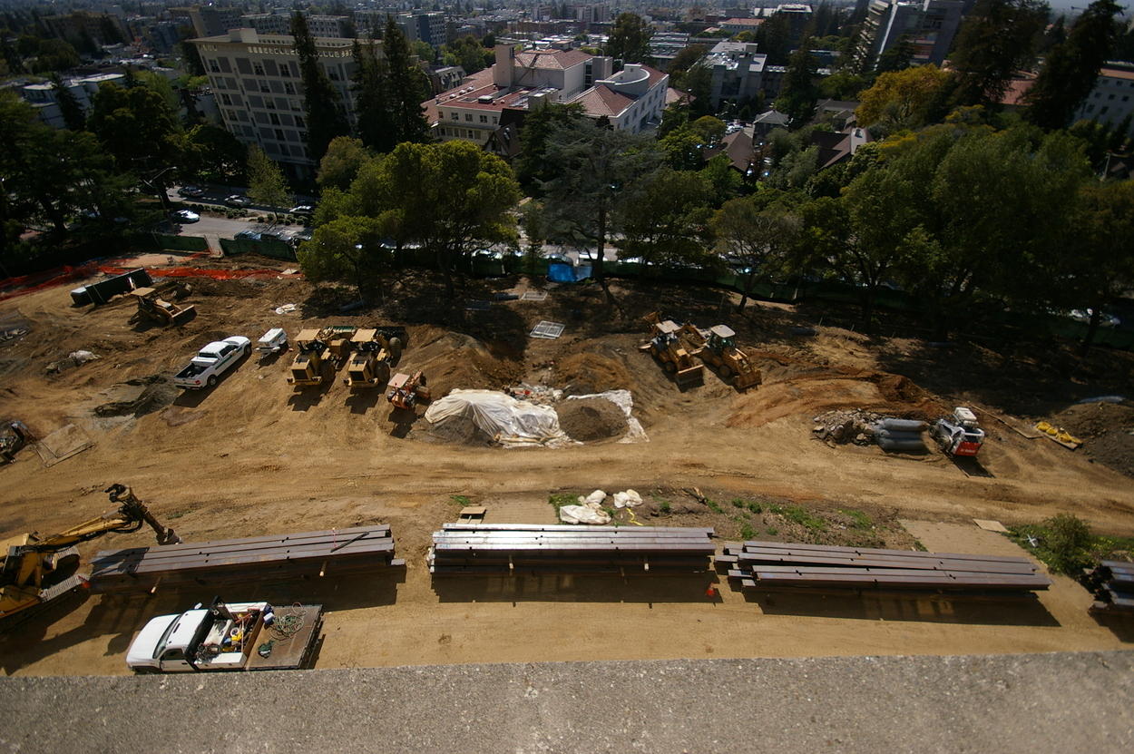 Construction from the top of section E