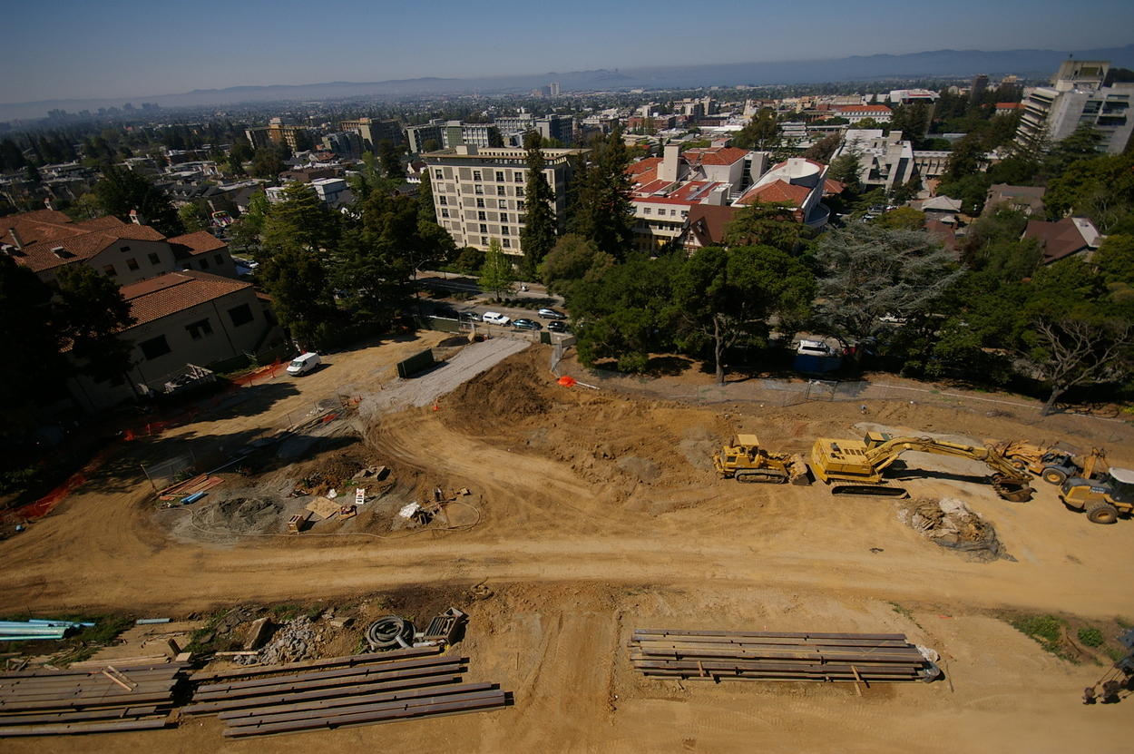 Construction from top of pressbox