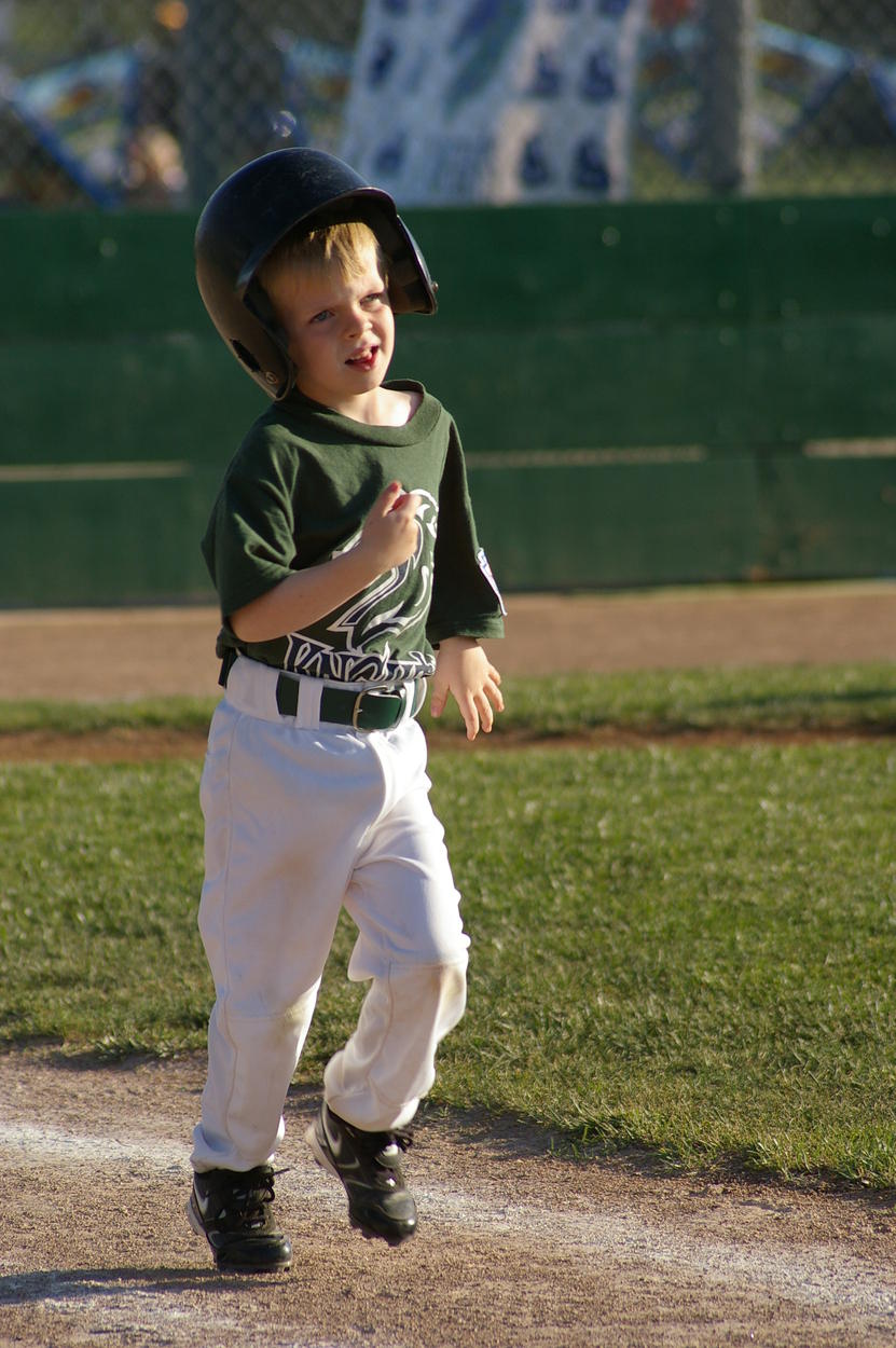 2nd inning at bat - not quite the running effort of the 1st inning