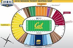 2012 Memorial Stadium Seating Map