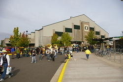 Cal Band outside Autzen