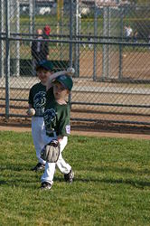 Warming up before the game - early throwing motion