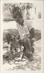 1 year old Dad with Grandpa Tom 2