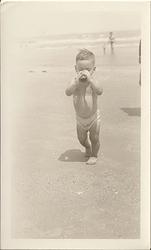 1 year old Dad at beach