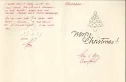 Dad's 1987 or 1988 Christmas Card to Grandma Barbara - Inside